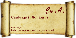 Csaknyai Adrienn névjegykártya
