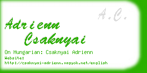 adrienn csaknyai business card
